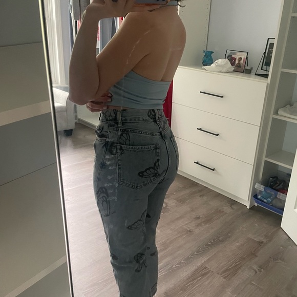 PacSun Eco Butterfly High Waisted Straight Leg Jeans - Picture 7 of 8